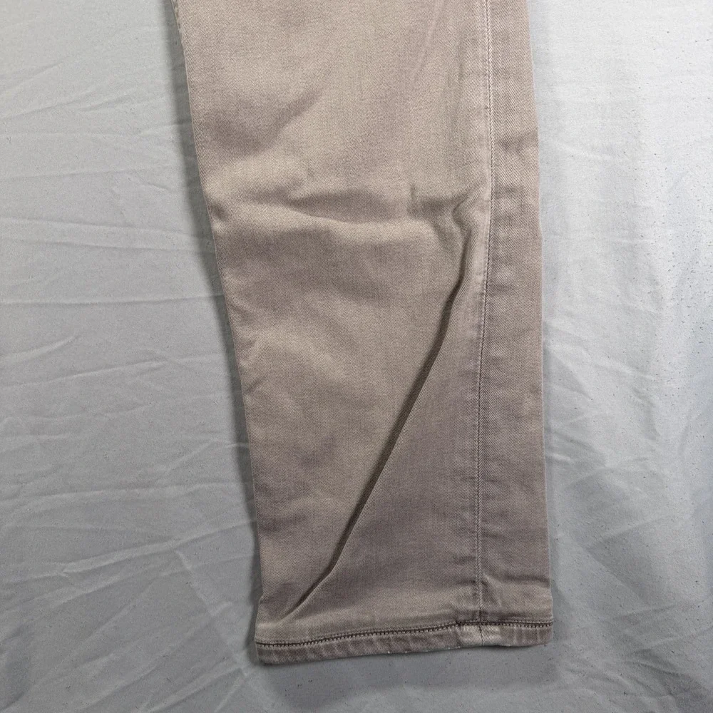 Paige Jeans Mens 34x32 Beige Stretch Federal Slim Straight Pants 5 Pocket